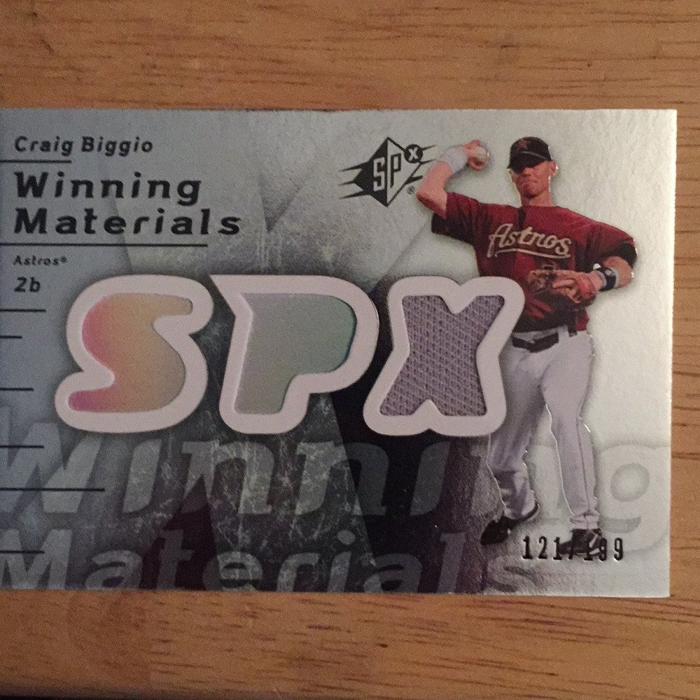 ⚾️2007 spx Craig biggio game used jersey #121/199